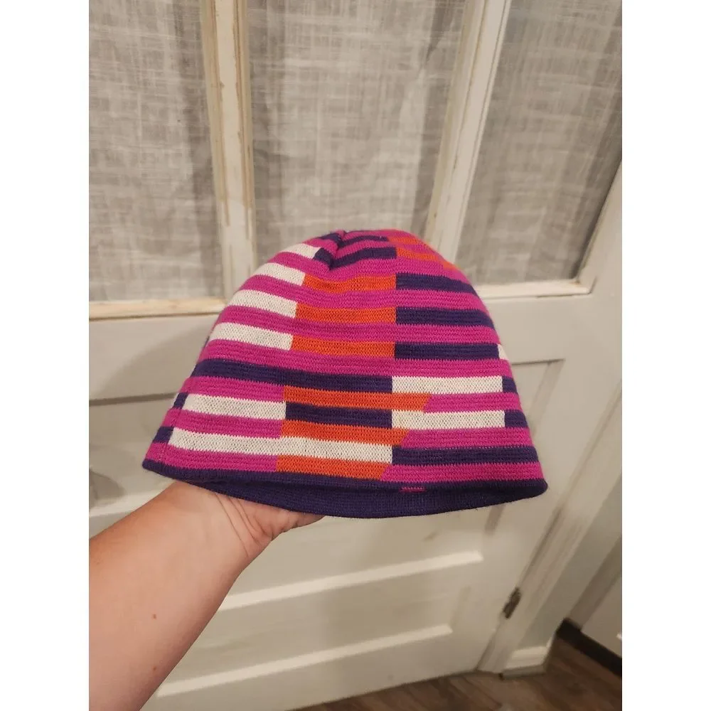 Columbia Pink Striped Beanie‎ Youth Size Small/Medium